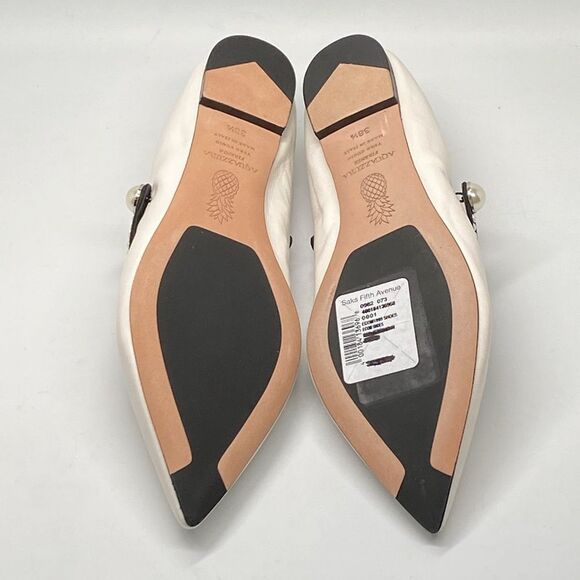 Aquazzura Romy Pearl-Embellished Flats size 38.5 - Picture 13 of 14
